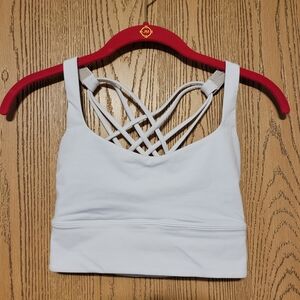 Lululemon Athletica White Strappy Sports Bra
